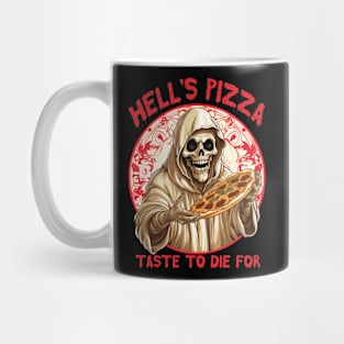 Grim Reaper From Hell As Pizza Chef Mug